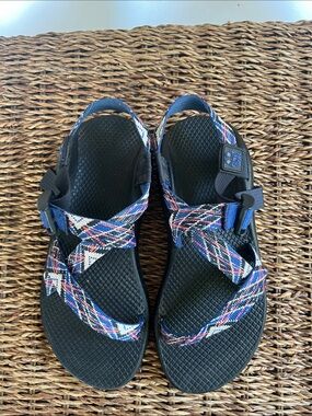 Women’s Chaco Z/Classic Navy Sandals with Multicolor Woven Straps